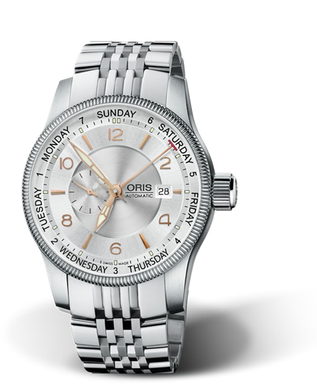 Oris big crown small second pointer day on sale